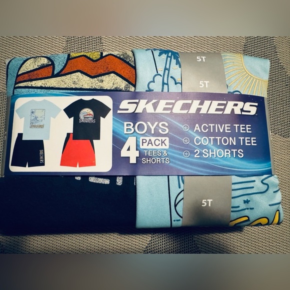 Skechers 4 Pack Tees & Shorts Boys Size 5T - NWT - Picture 2 of 6